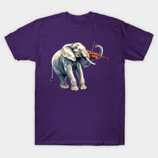 Elephant playing violin T-Shirt